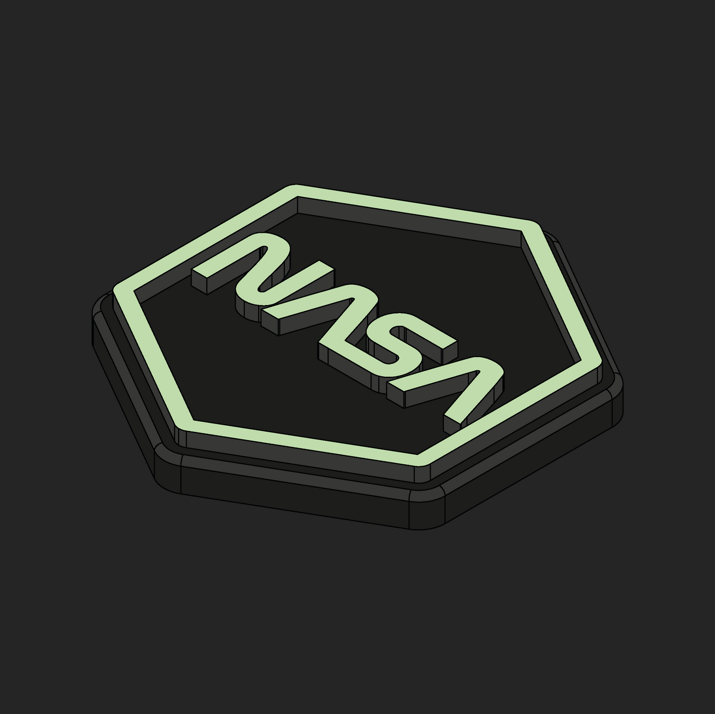 NASA Glow Velcro Patches - Hexapatch