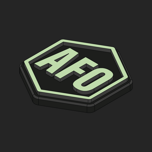 AFO Glow Text Velcro Patches - Hexapatch