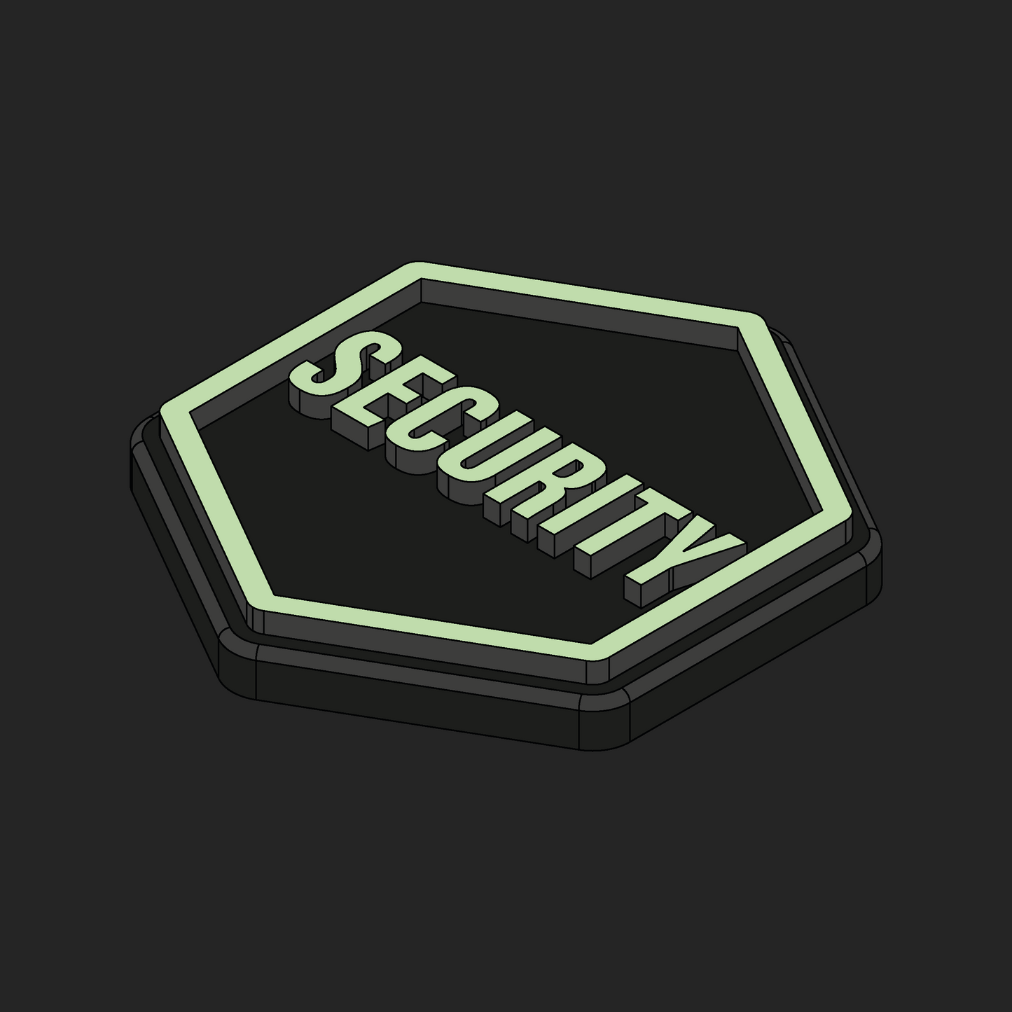 Security Glow Velcro Patches - Hexapatch