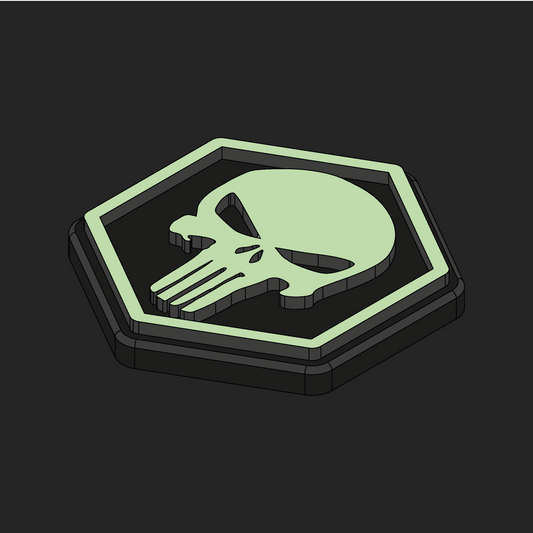Punisher Glow Velcro Patches - Hexapatch