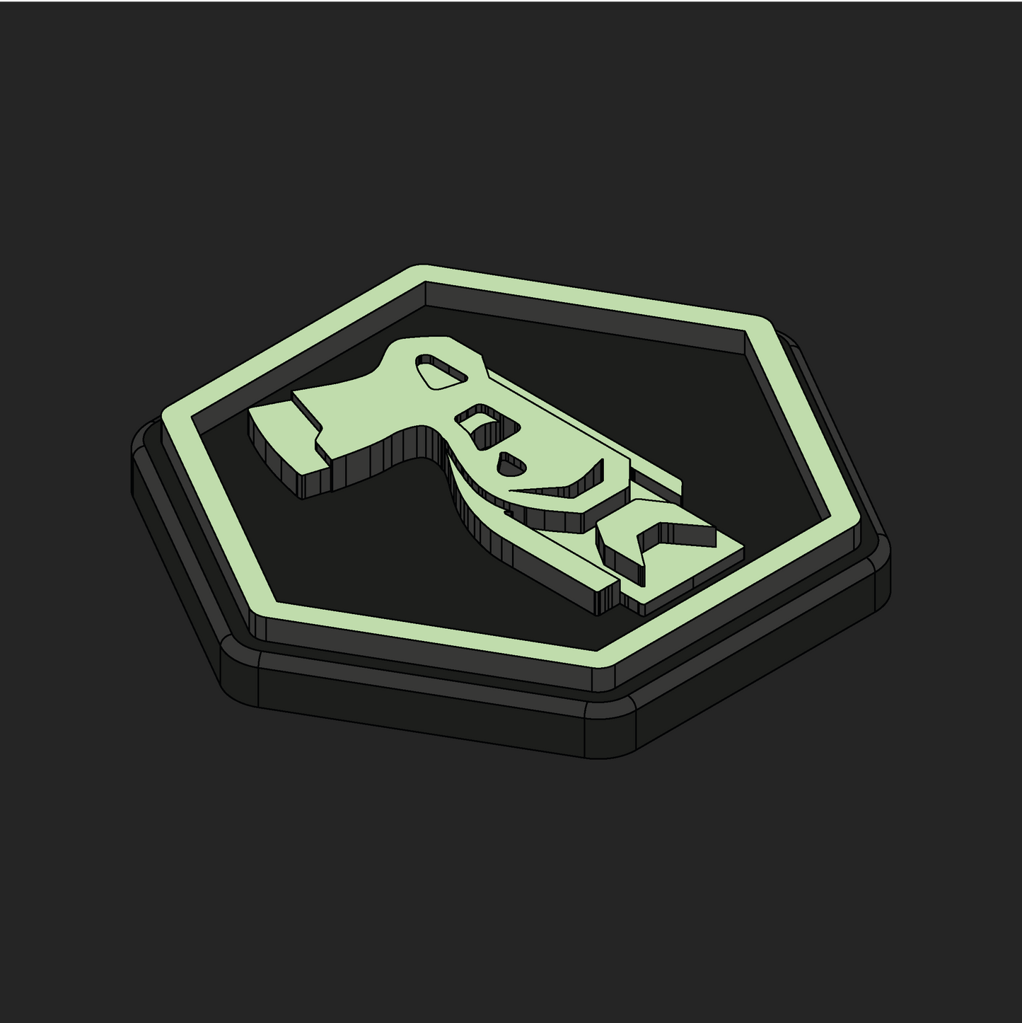 Taser Icon Glow Velcro Patches - Hexapatch