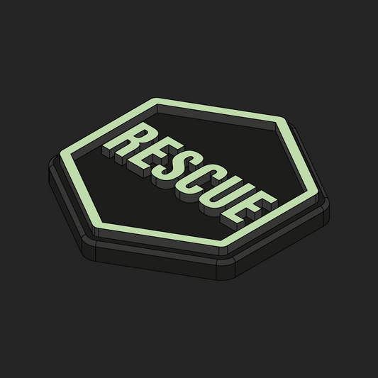 Rescue Glow Velcro Patches - Hexapatch