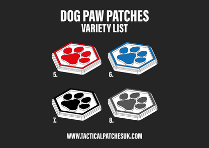 Dog Paw Hexapatch Velcro Patches