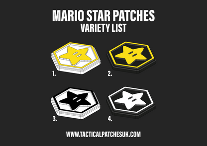 Mario Star Hexapatch Velcro Patches
