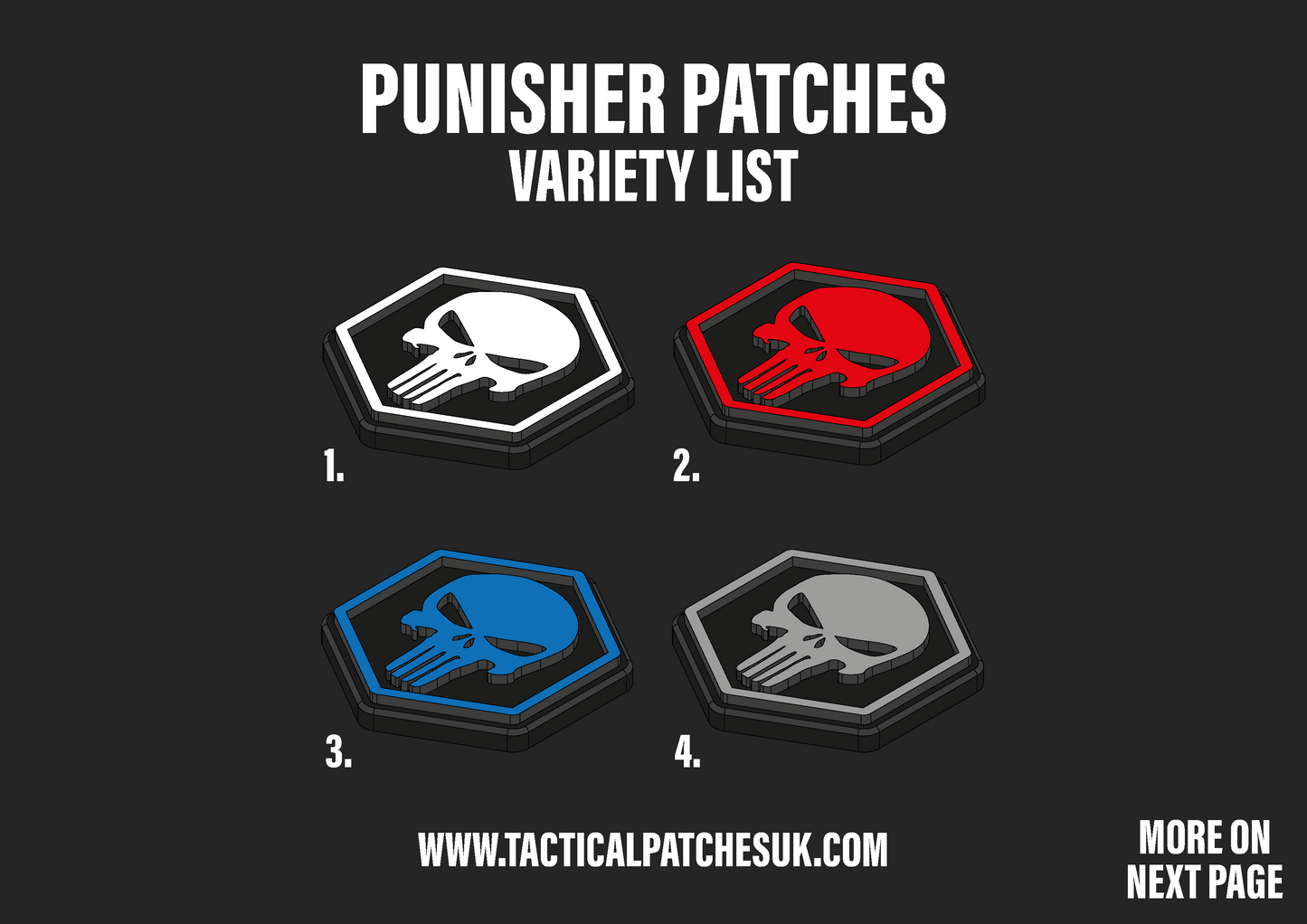 Punisher Hexapatch Velcro Patches