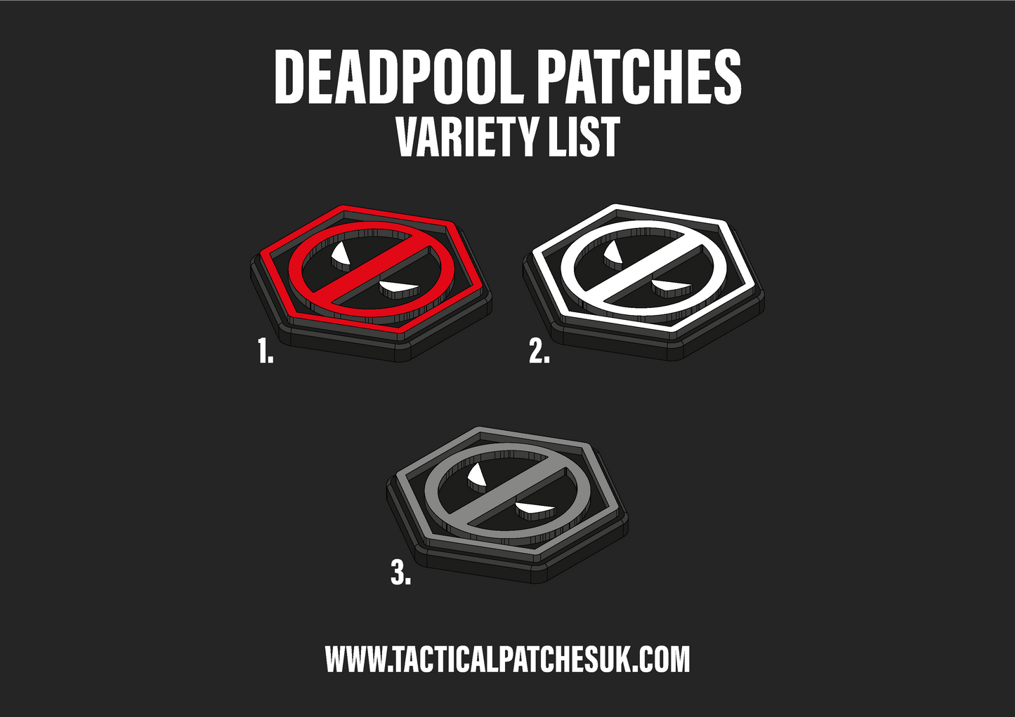 Deadpool Hexapatch Velcro Patches