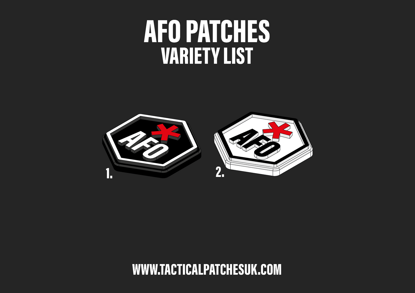 AFO & Star Hexapatch Velcro Patches