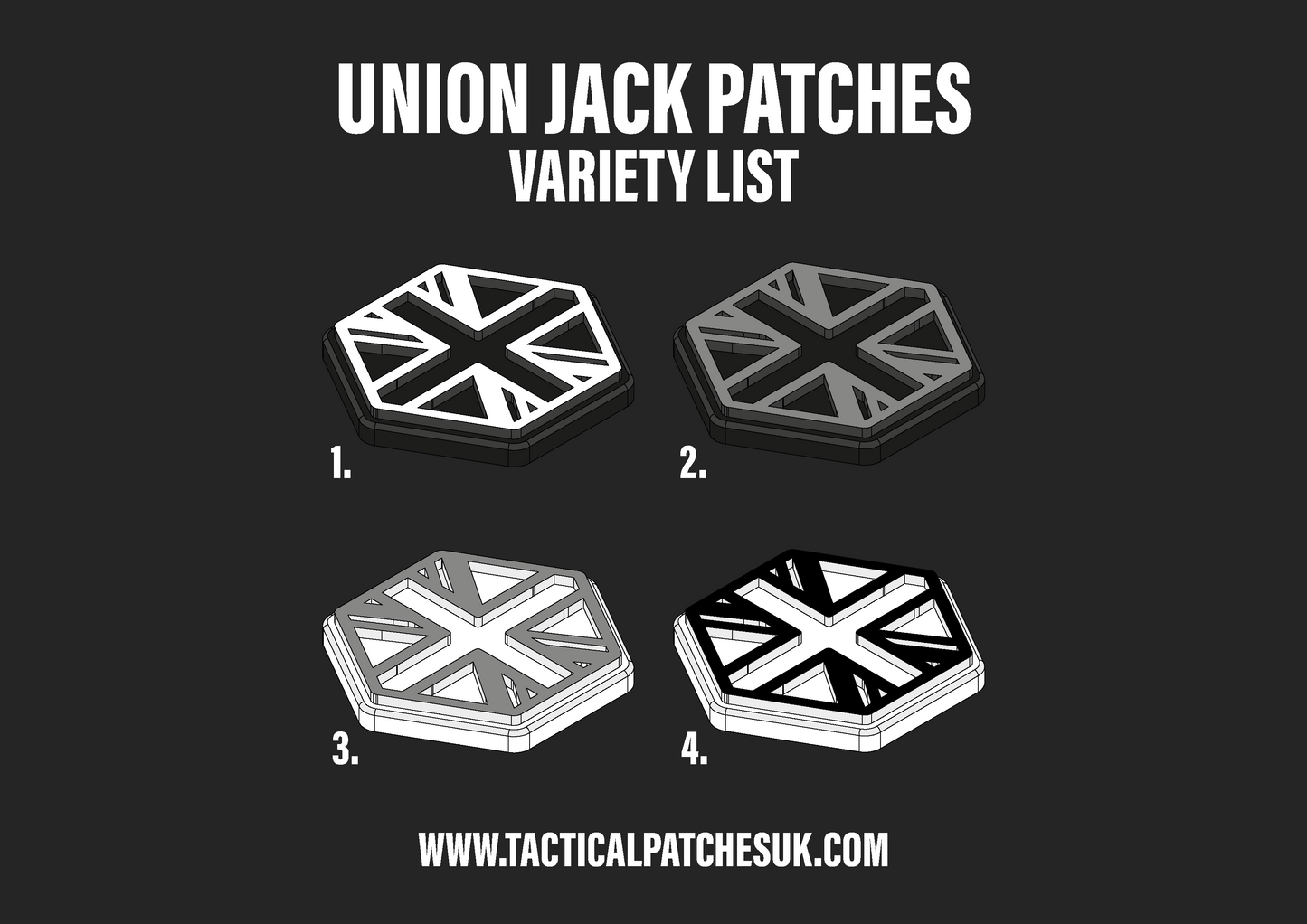 Union Jack Hexapatch Velcro Patches