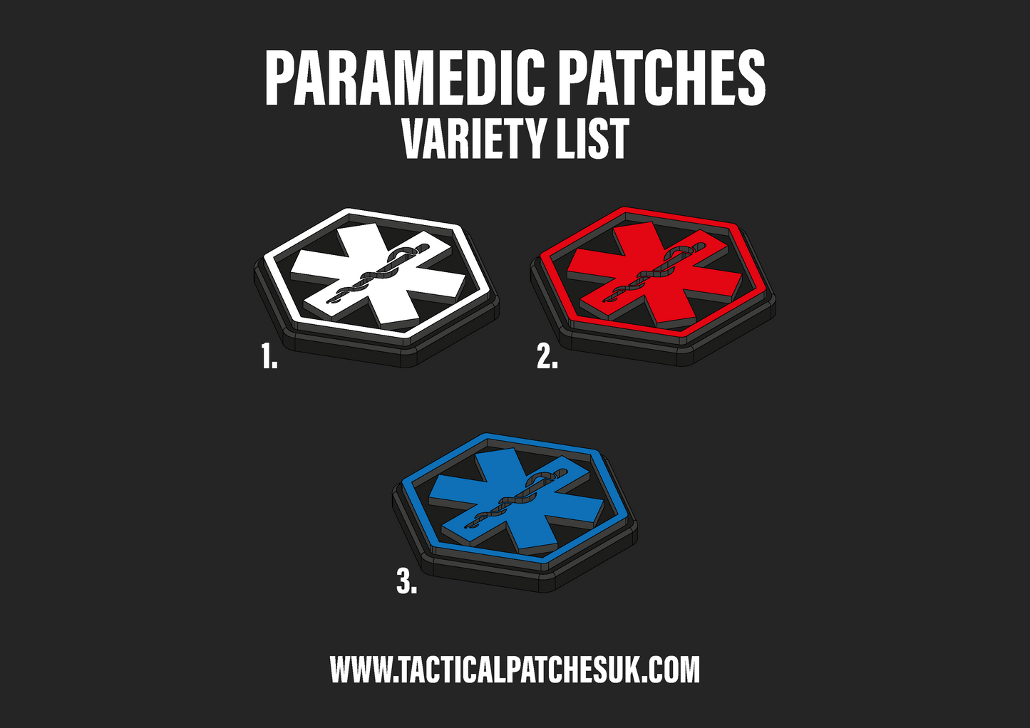 Paramedic Hexapatch Velcro Patches