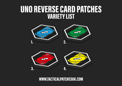 Uno Reverse Hexapatch Velcro Patches