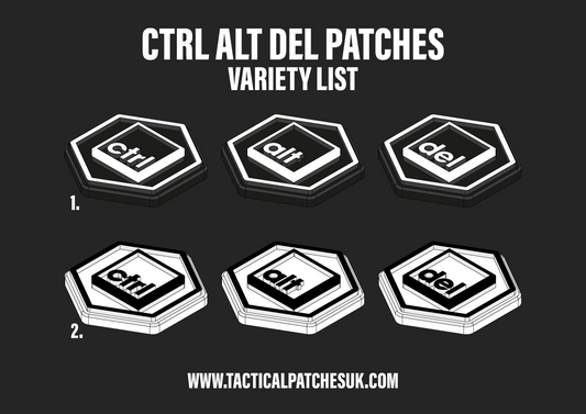 Ctl Alt Del Hexapatch Velcro Patch Sets