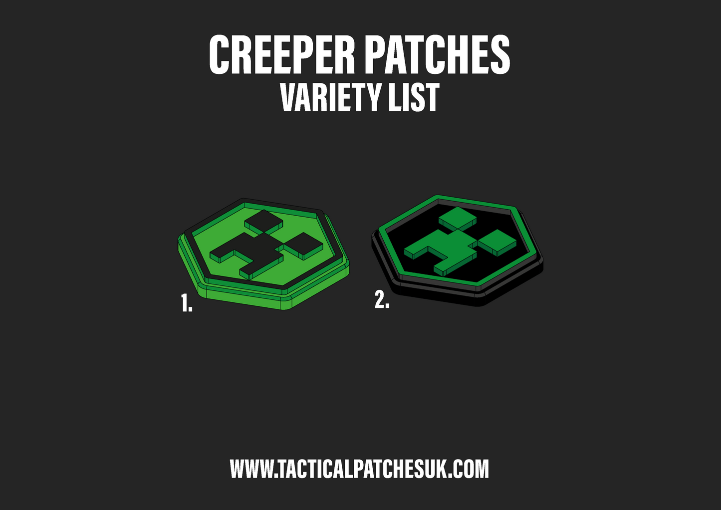 Minecraft Creeper Hexapatch Velcro Patch