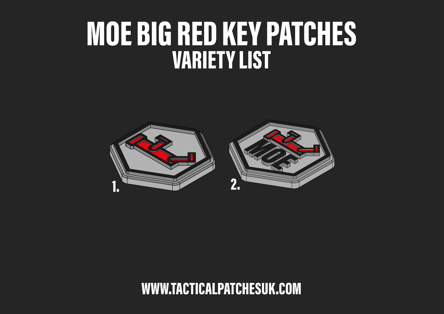 MOE - Big Red Key Hexapatch Velcro Patches