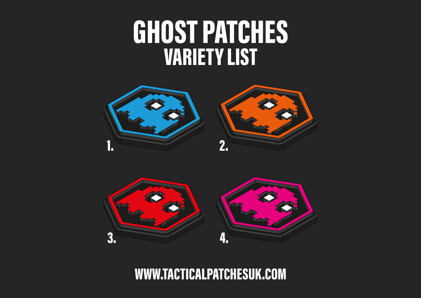 Ghosts Hexapatch Velcro Patches
