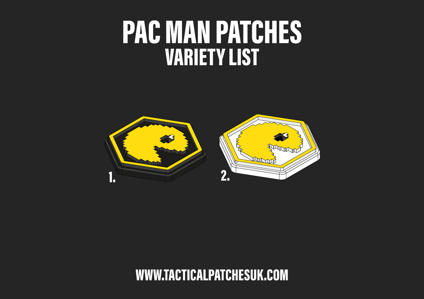 Pacman Hexapatch Velcro Patches
